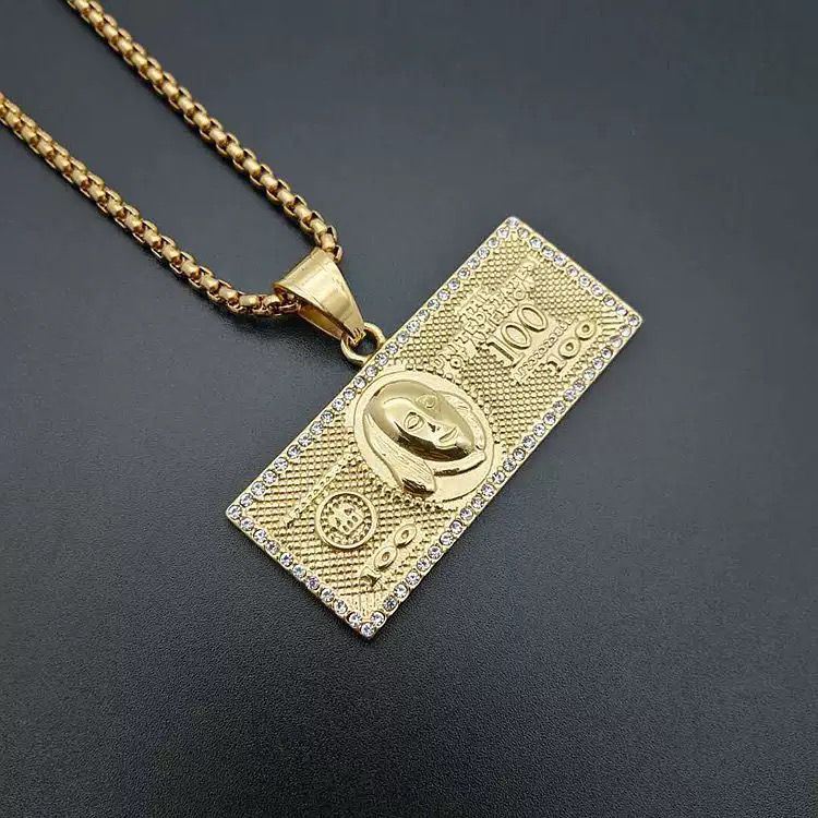 Dollar ( Pendant + Chain) - Titanium