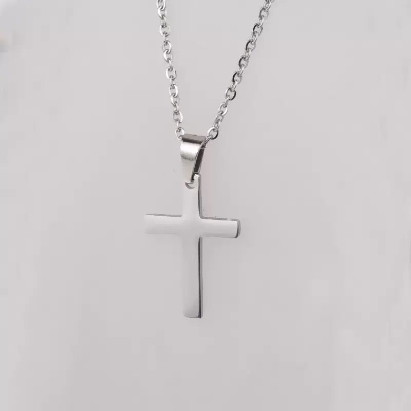 Sleek Minimal Cross Pendant