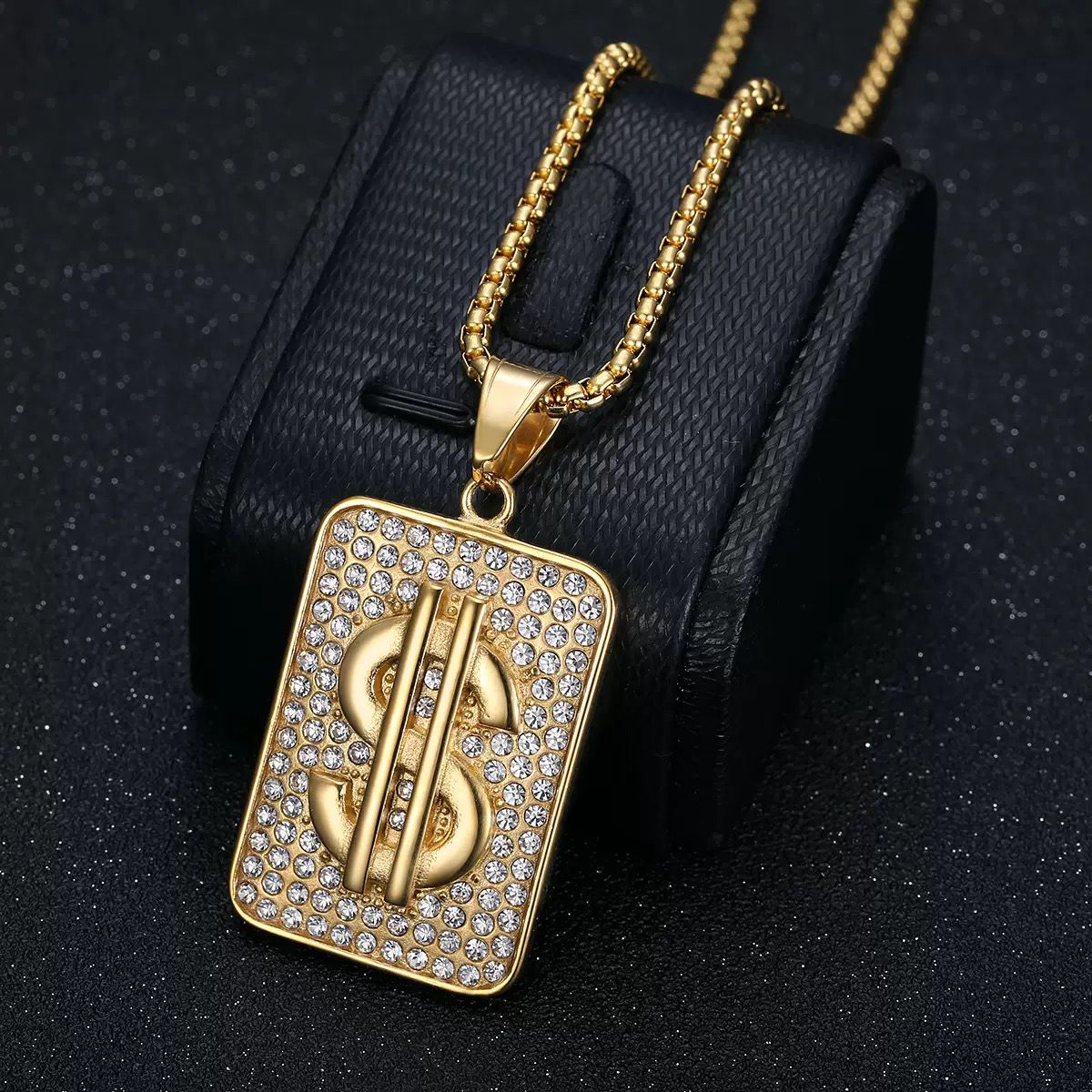 Dollar ( Pendant + Chain) - 18k Gold Plating