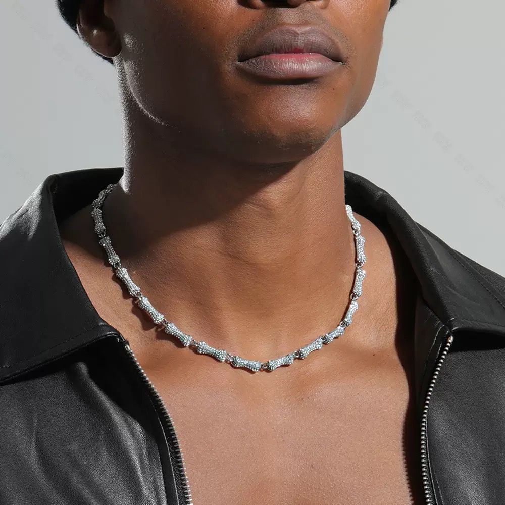 Rhinestone Men’s Chain & Bracelet