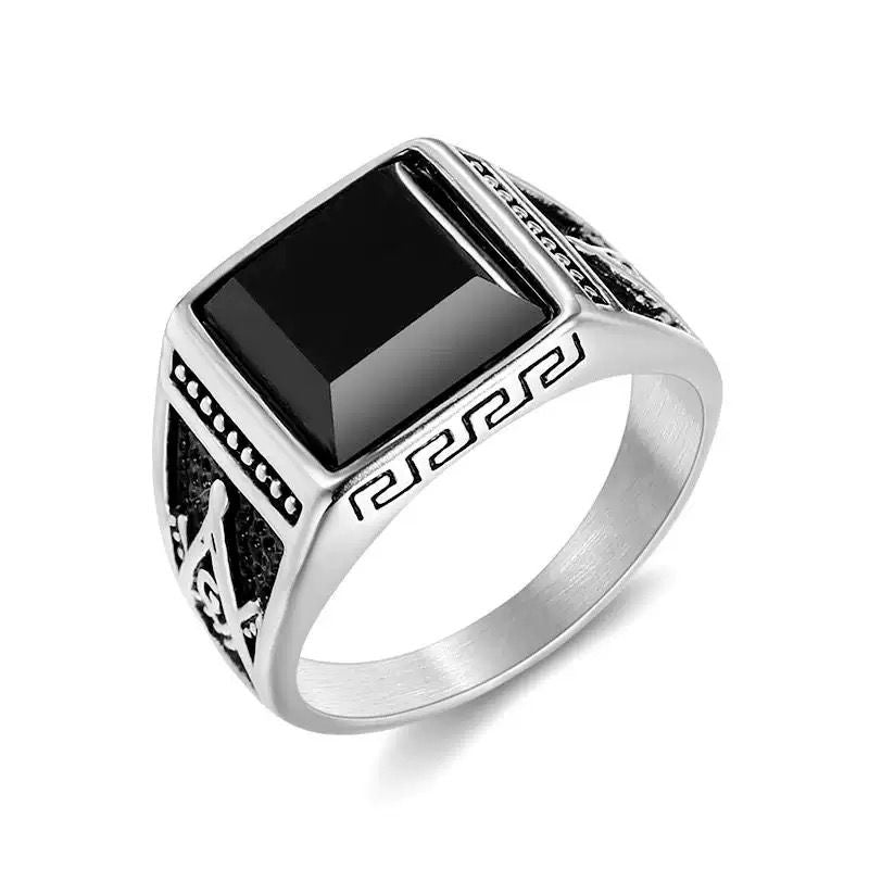 Premium Onyx Men's Ring