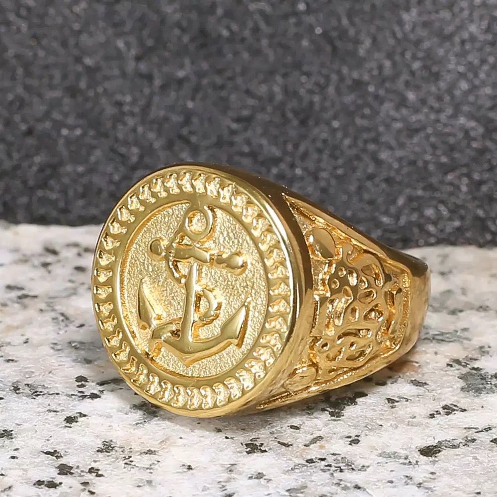 Classic Anchor Ring - 18K Gold Plated