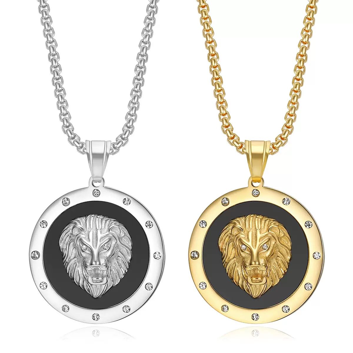 Roaring Lion Power Pendant & Chain (18k Gold Plated)