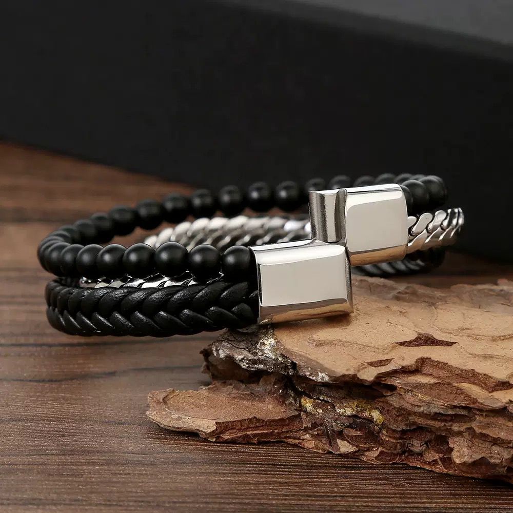 Triple Layer Men’s Bracelet