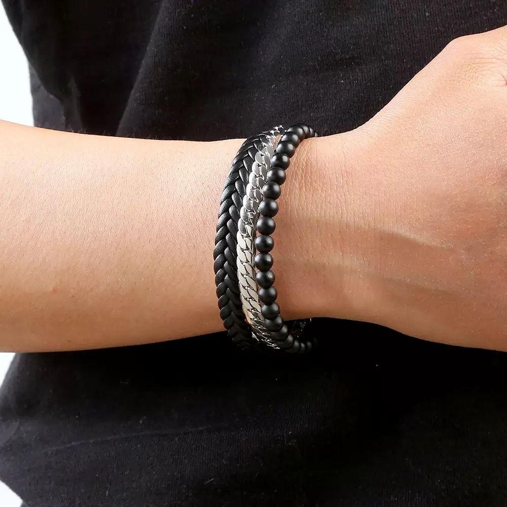 Triple Layer Men’s Bracelet