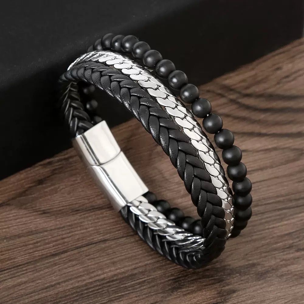 Triple Layer Men’s Bracelet