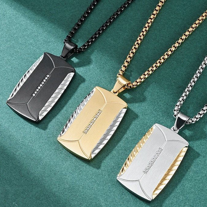 Titanium Bold Pendant & Chain