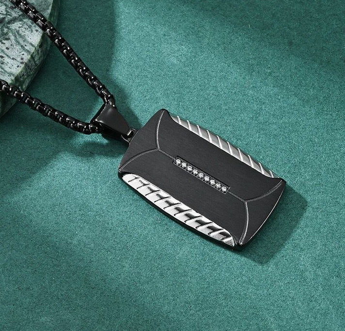 Titanium Bold Pendant & Chain