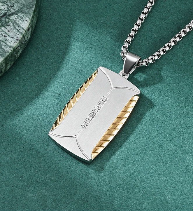 Titanium Bold Pendant & Chain