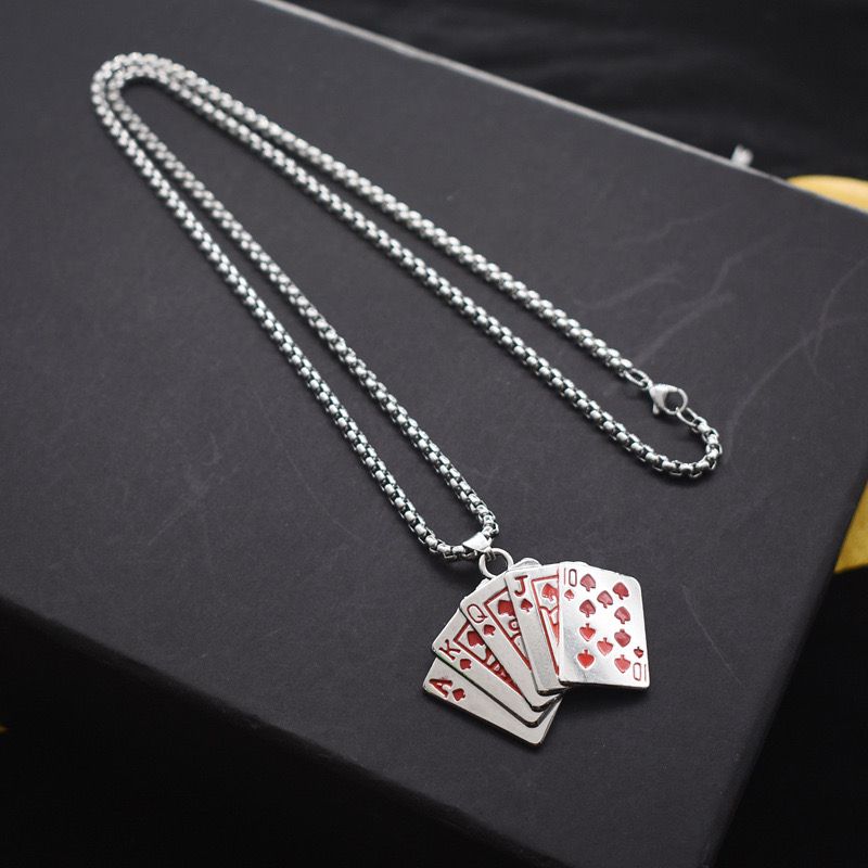 Royal Cards Charm (Pendant + Chain)
