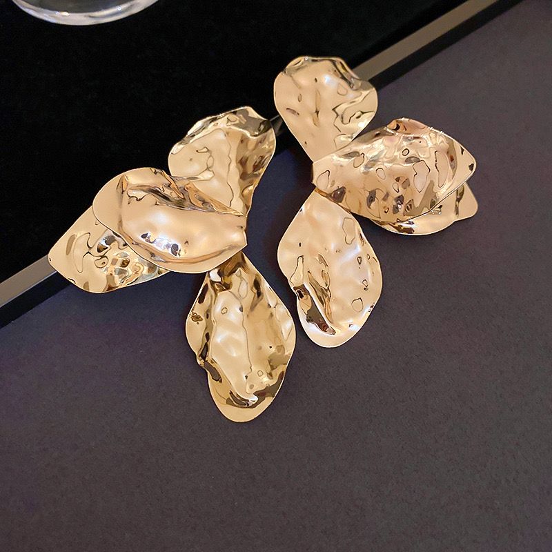 Bold Half-Flower Statement Earrings