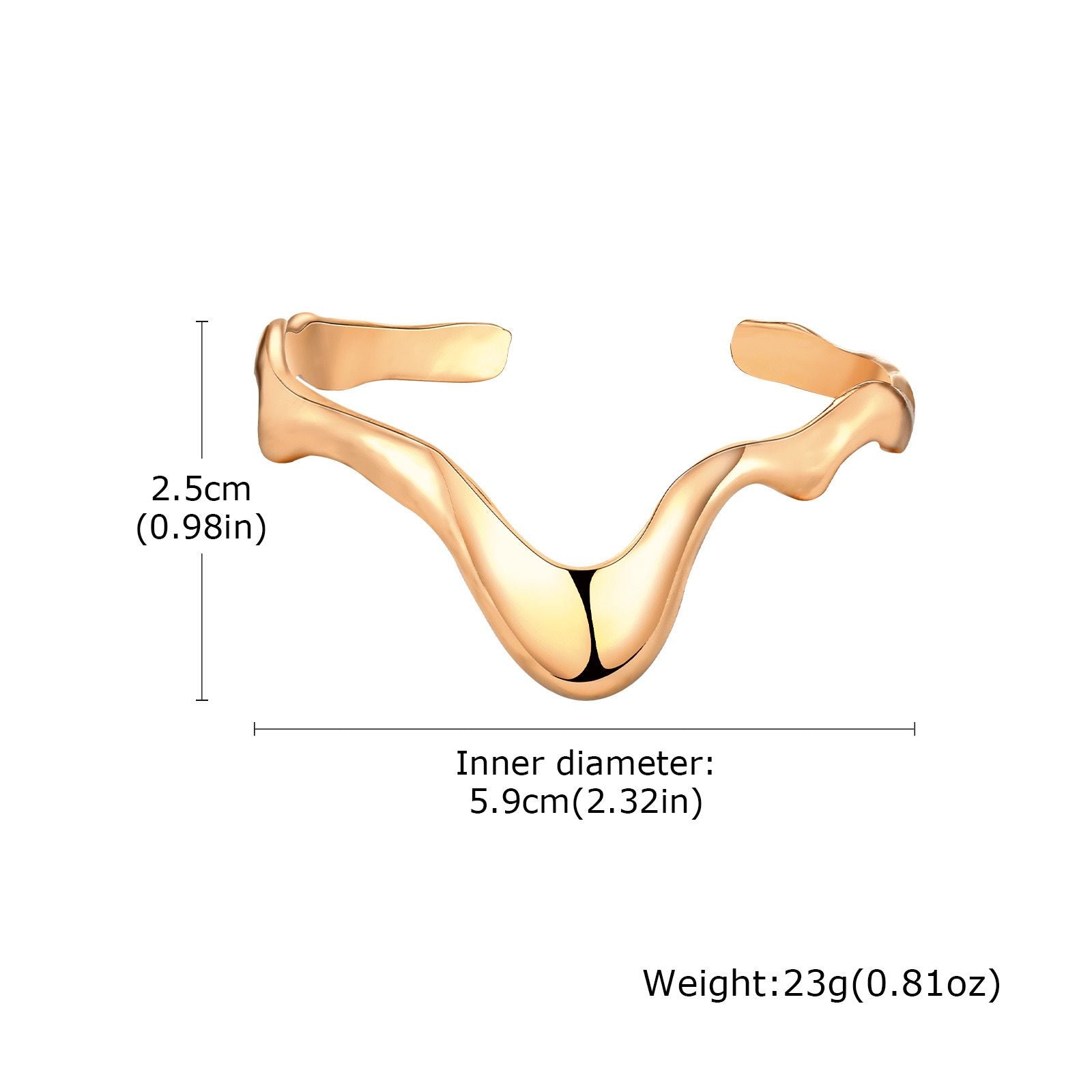 Curved Wave Bracelet