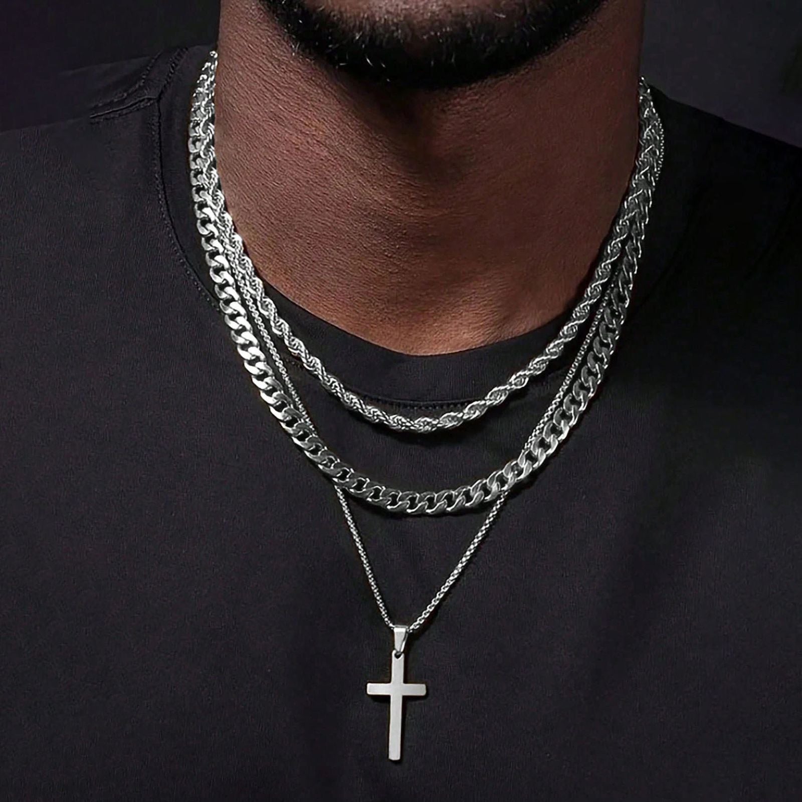 Three Layered Chain (Pendant + Chain)