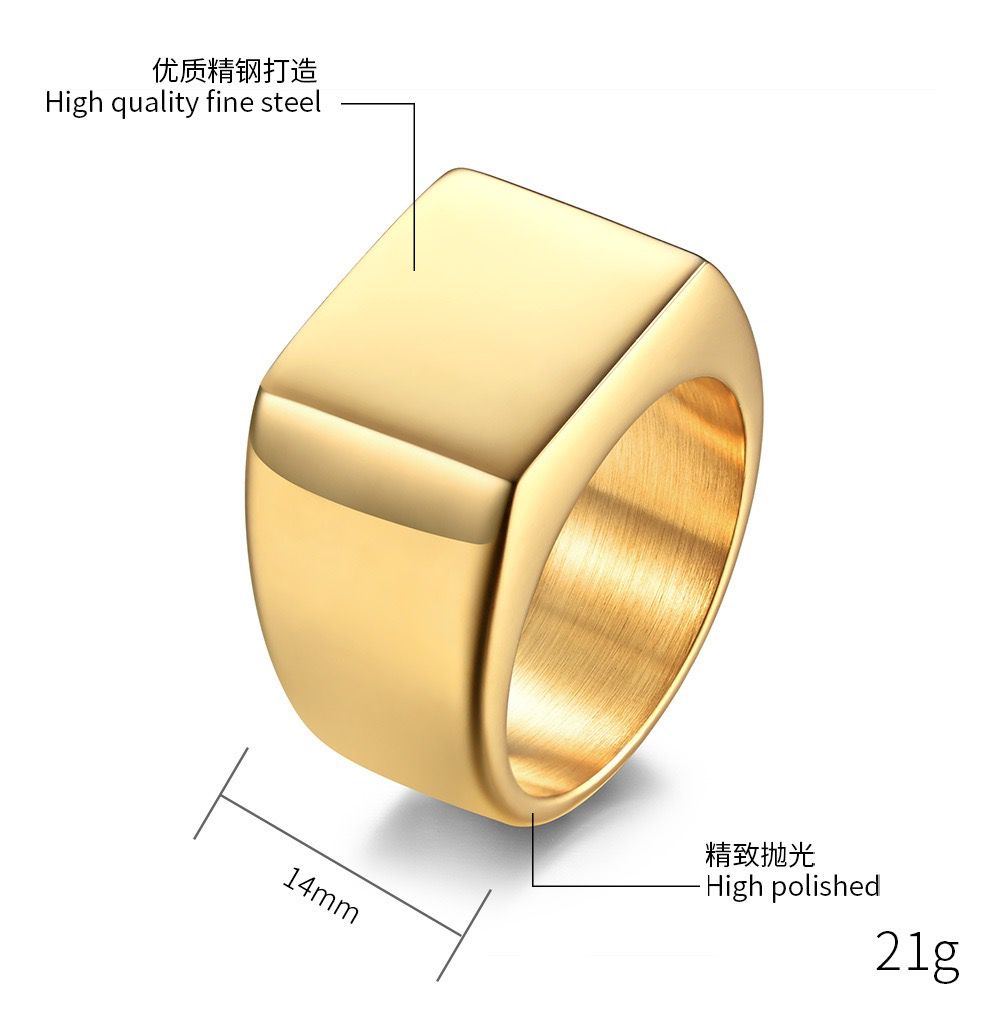 Flat-Top Men's Ring