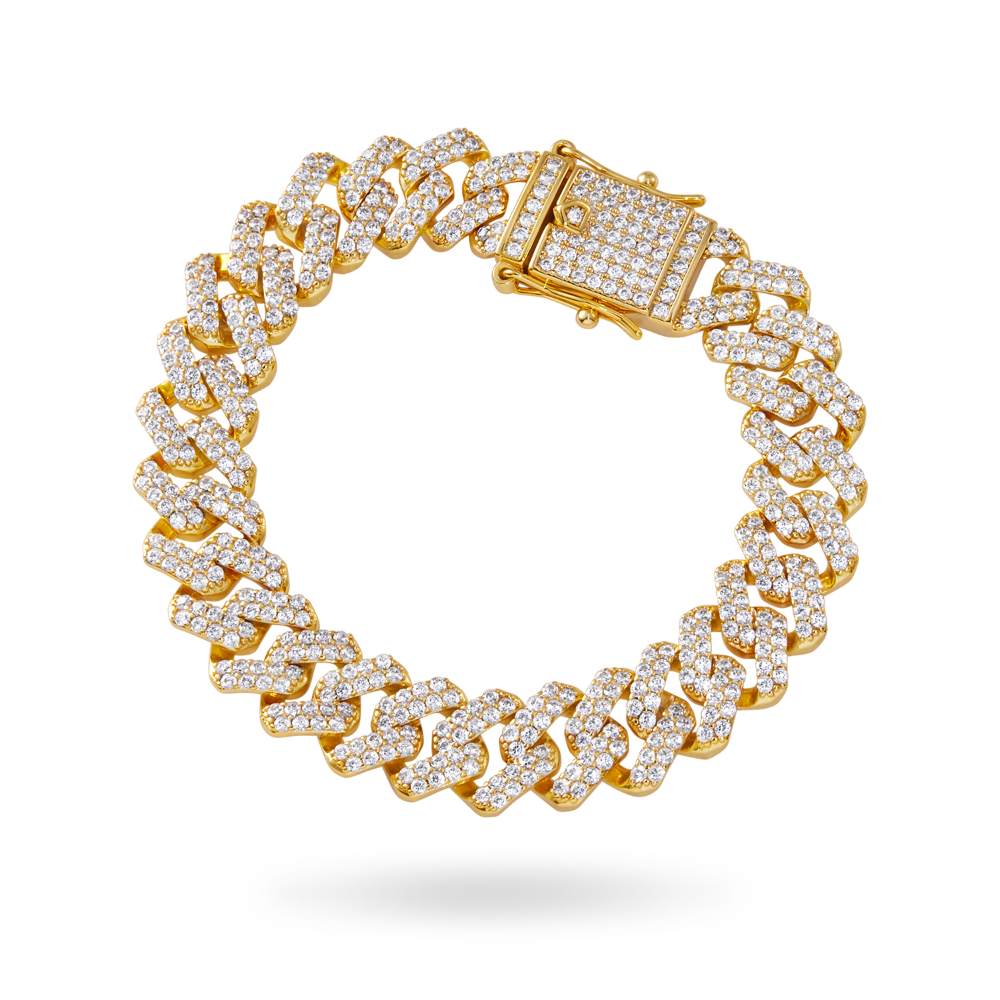 CUBAN ICED BRACELET (GOLD) 11MM