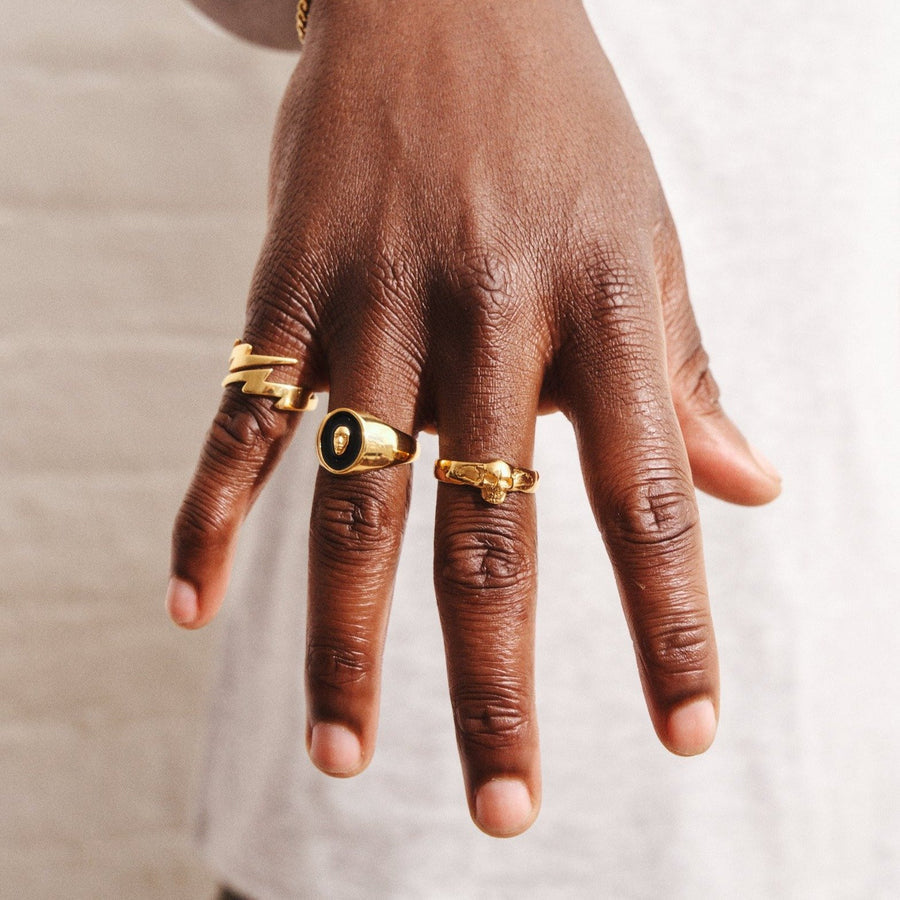 CRYPT RING (GOLD) - 18K Gold Plating