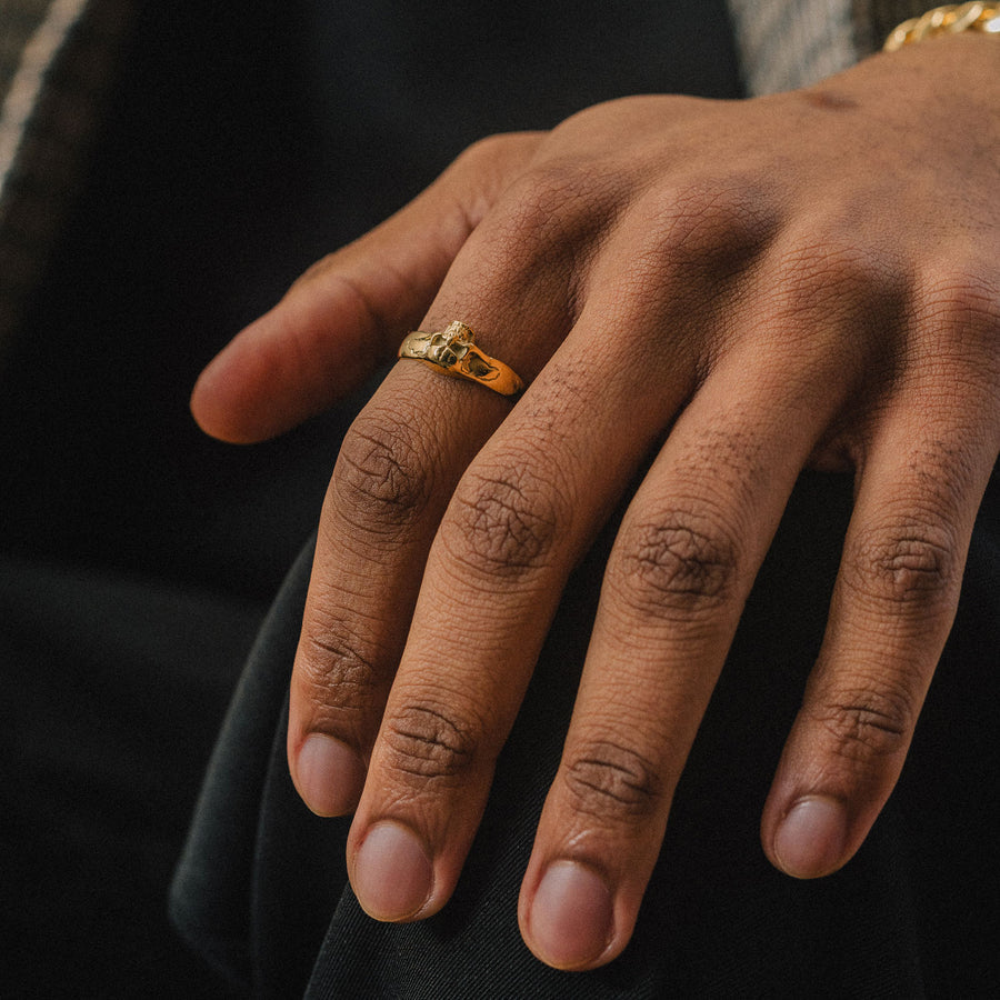 CRYPT RING (GOLD) - 18K Gold Plating
