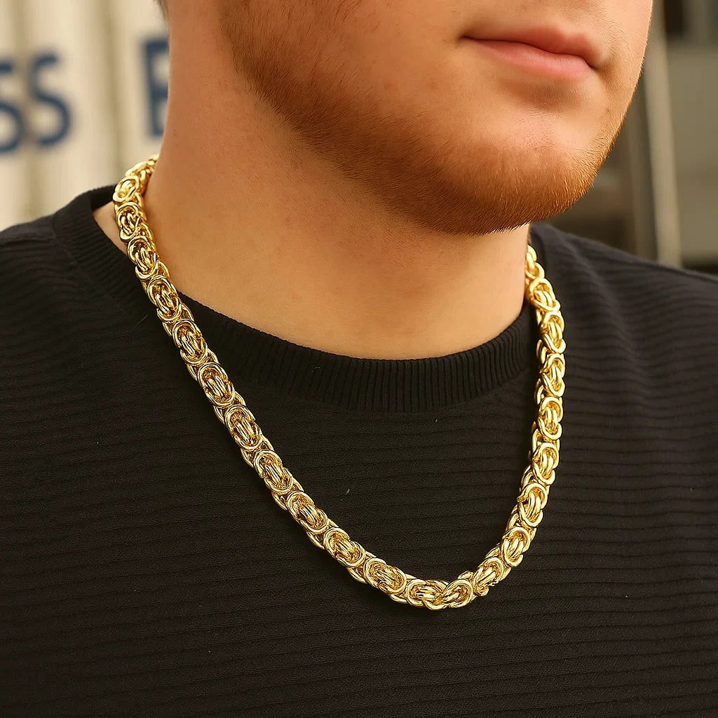 Link Chain (18K Gold Plating) - 12 MM