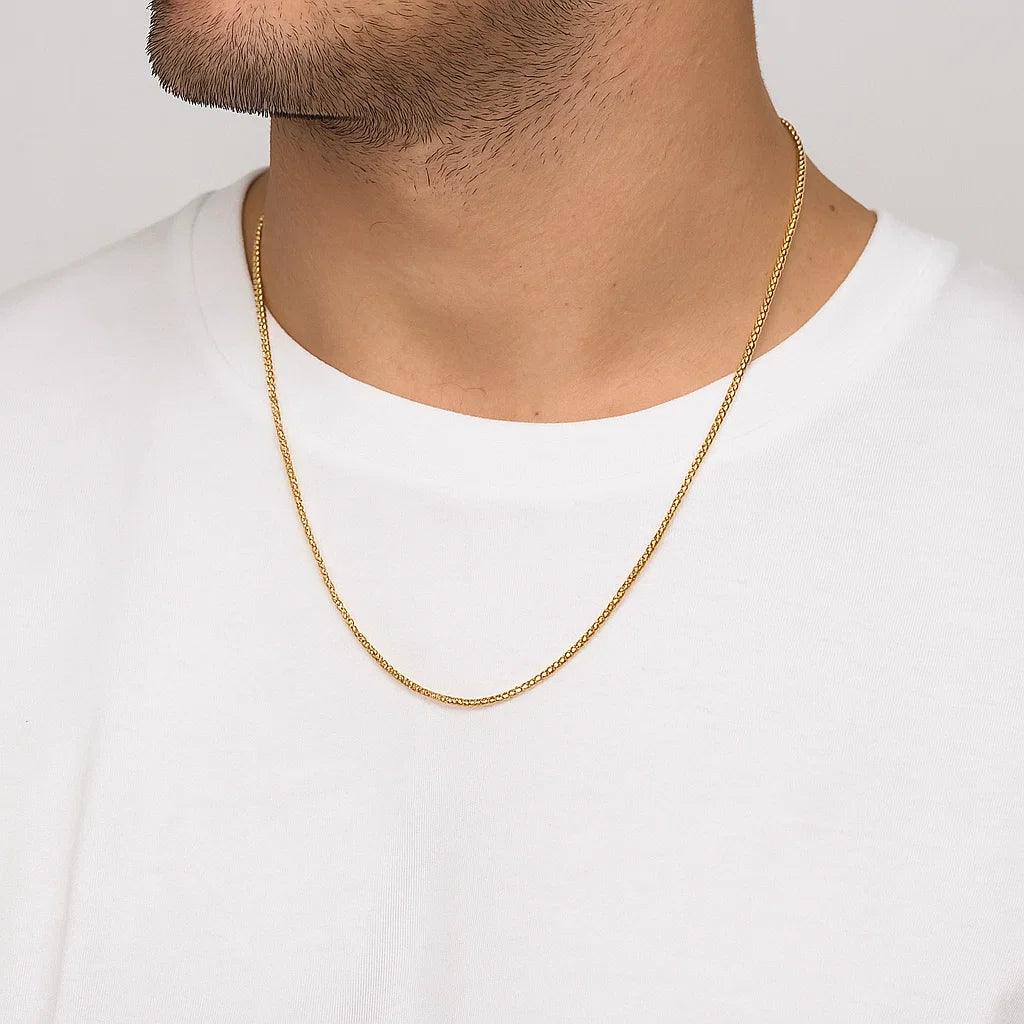 ROUND BOX CHAIN - 18K Gold Plating