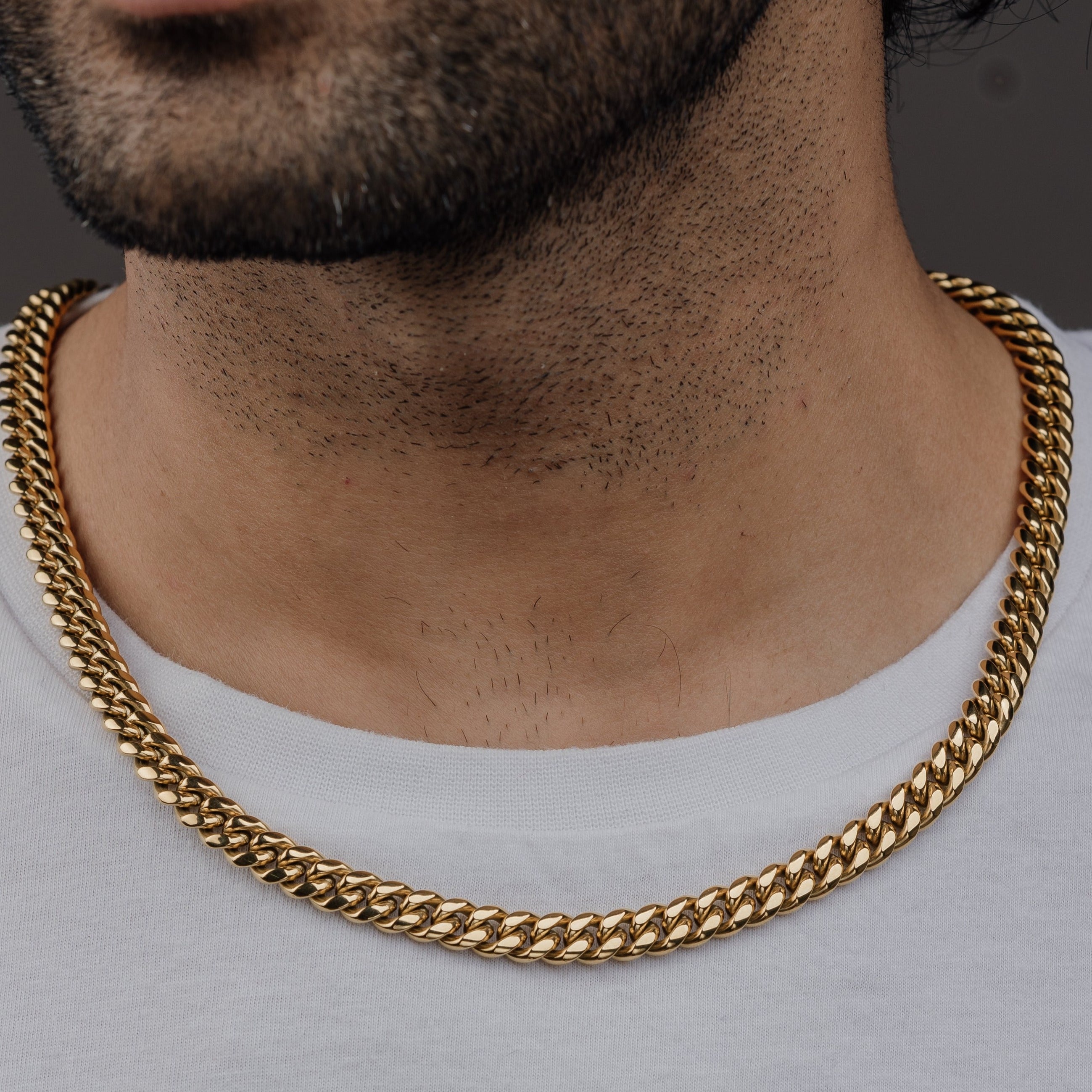 CUBAN CHAIN (18K GOLD PLATING) 8MM