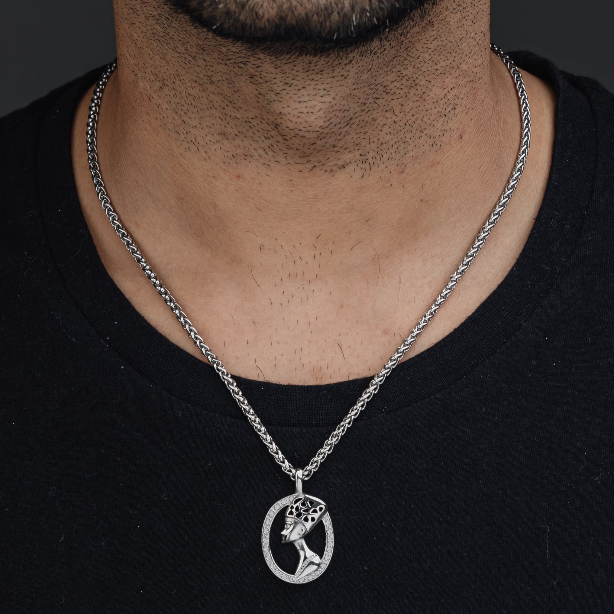 PHARAOH (SILVER) Pendant+ Chain