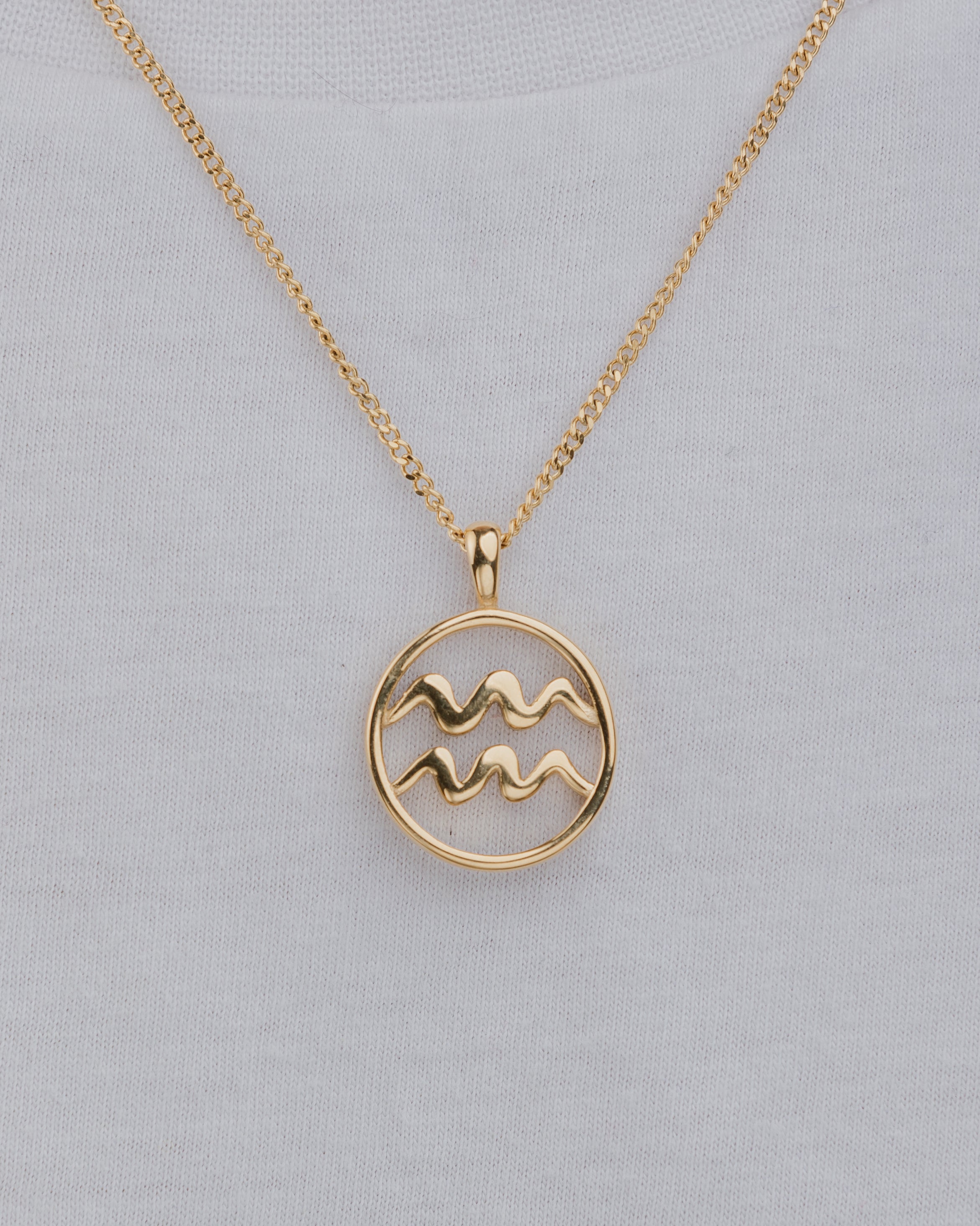 AQUARIUS (GOLD) Pendant+ Chain