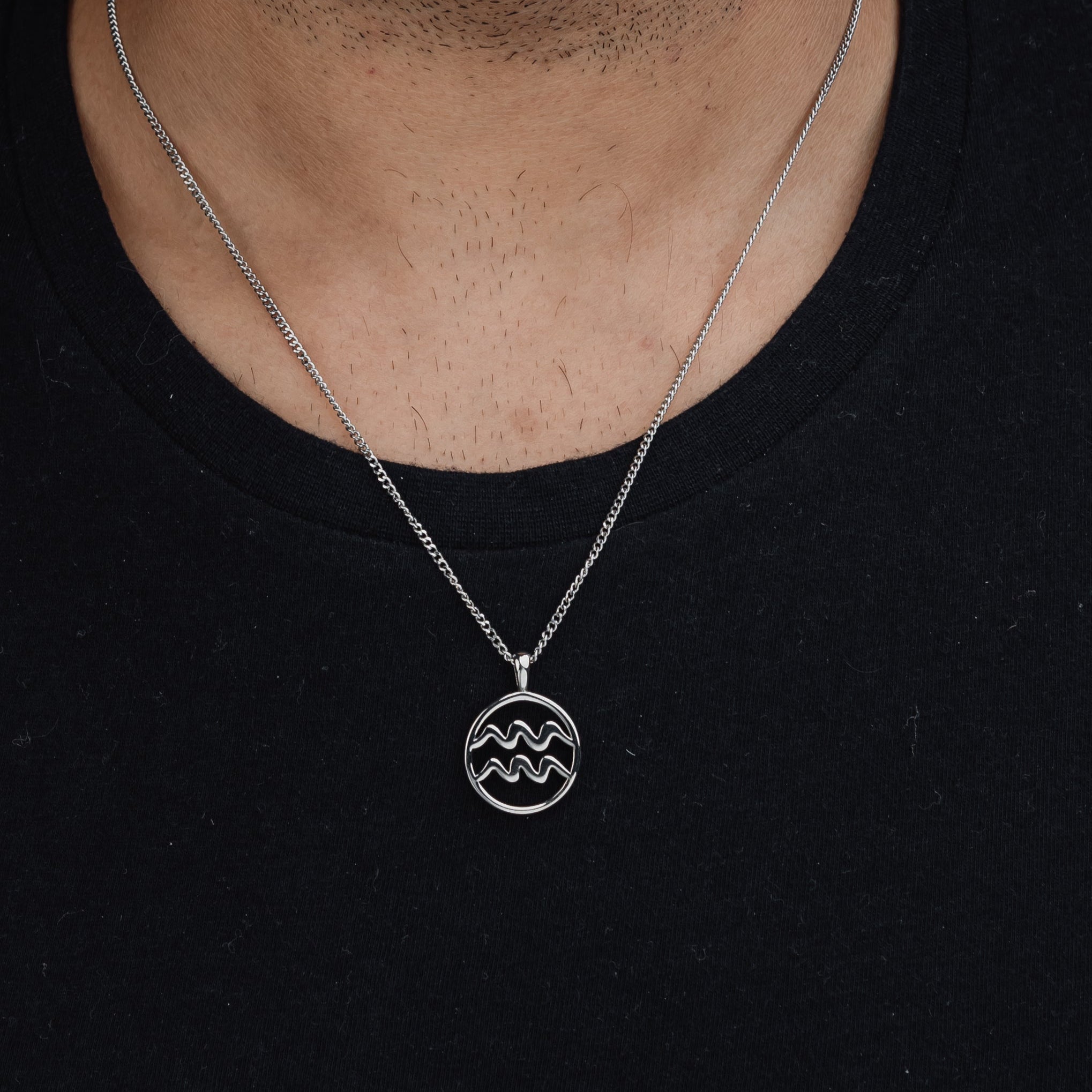 AQUARIUS (SILVER) Pendant+ Chain