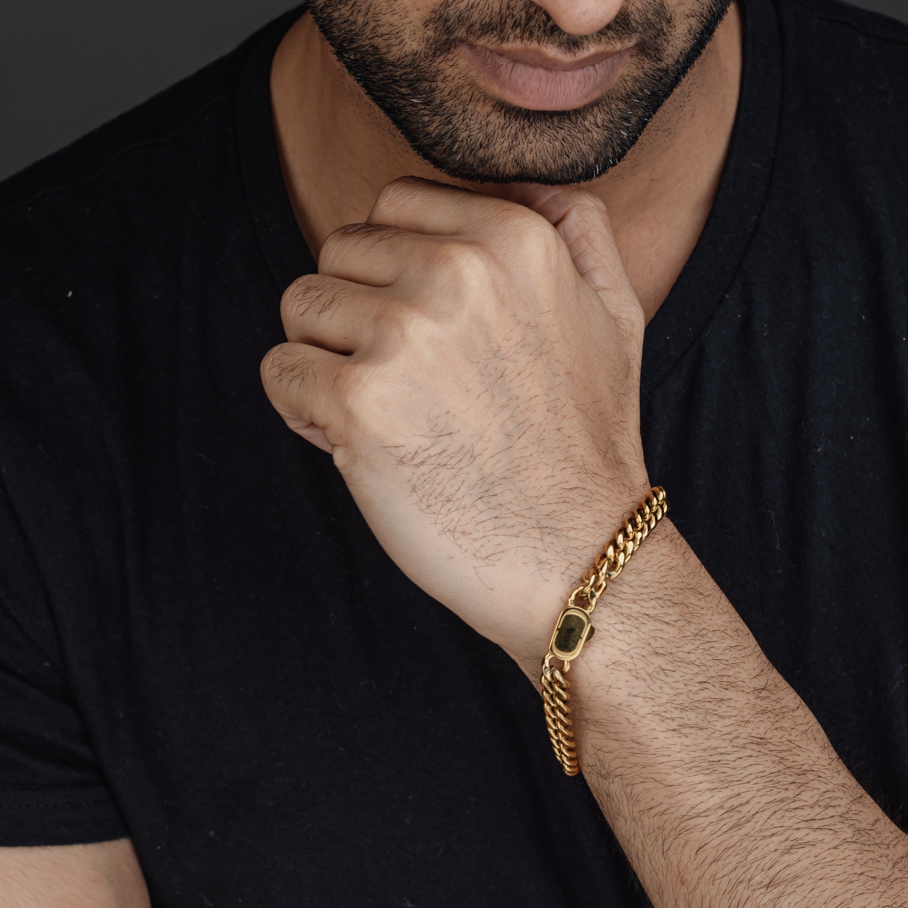 CUBAN BRACELET (18K GOLD PLATING) 8MM