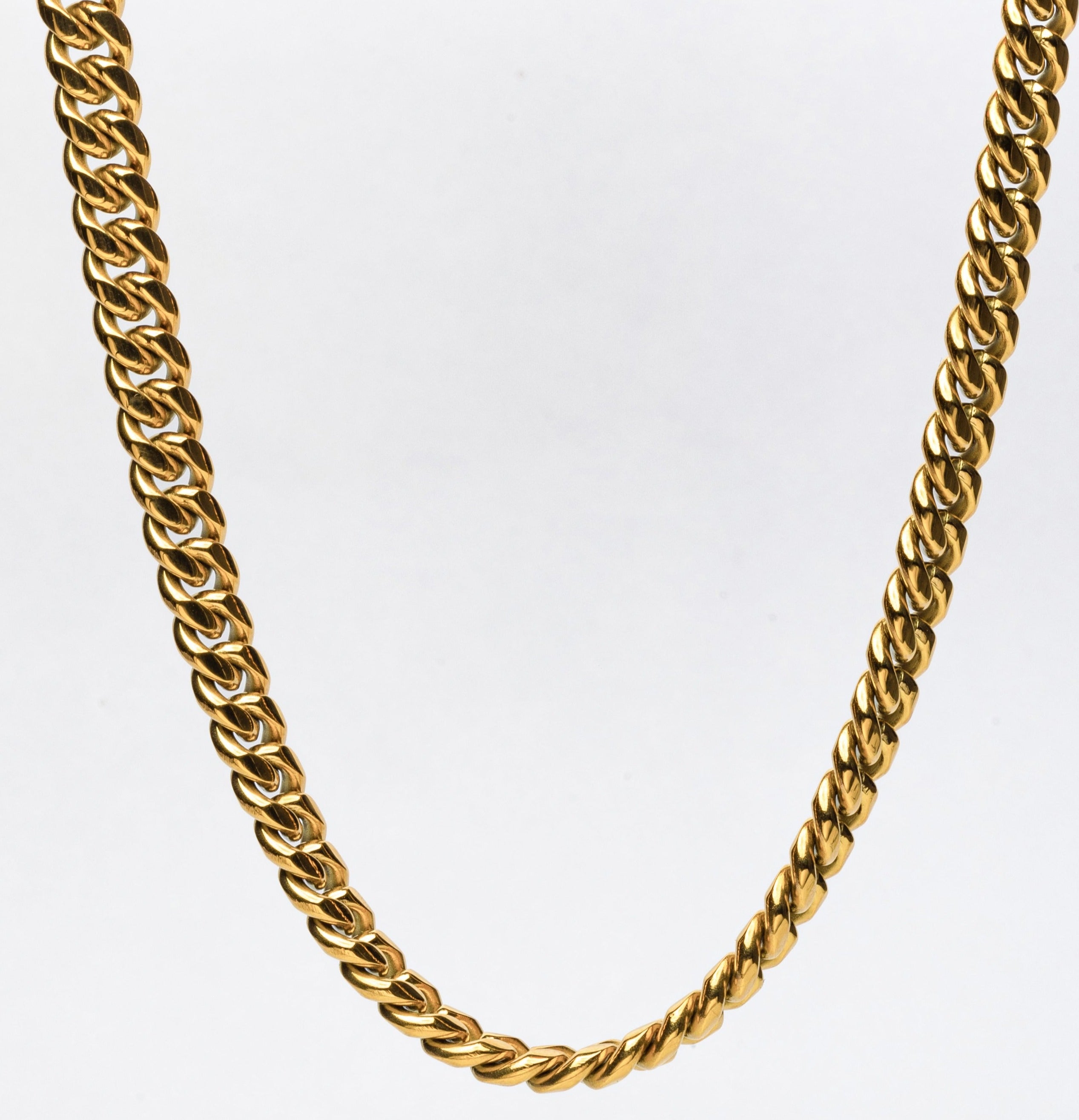 CUBAN CHAIN (18K GOLD PLATING) 8MM