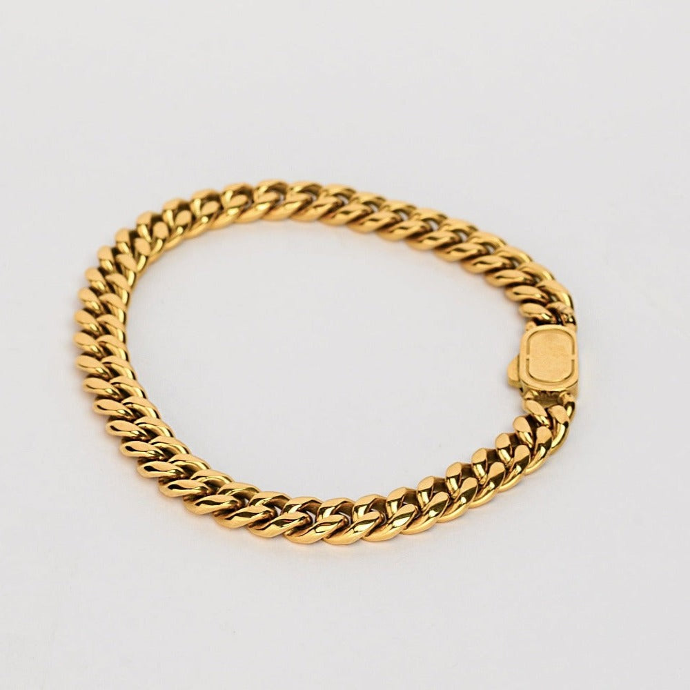 CUBAN BRACELET (18K GOLD PLATING) 8MM
