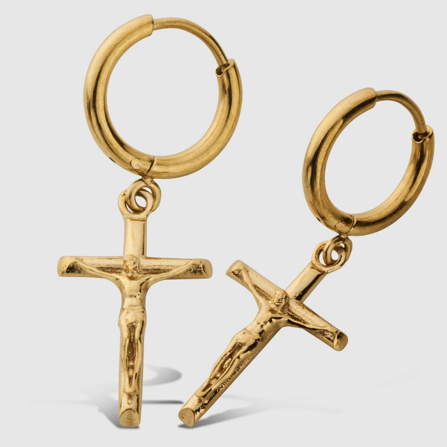 CRUCIFIX EARRINGS (a pair)