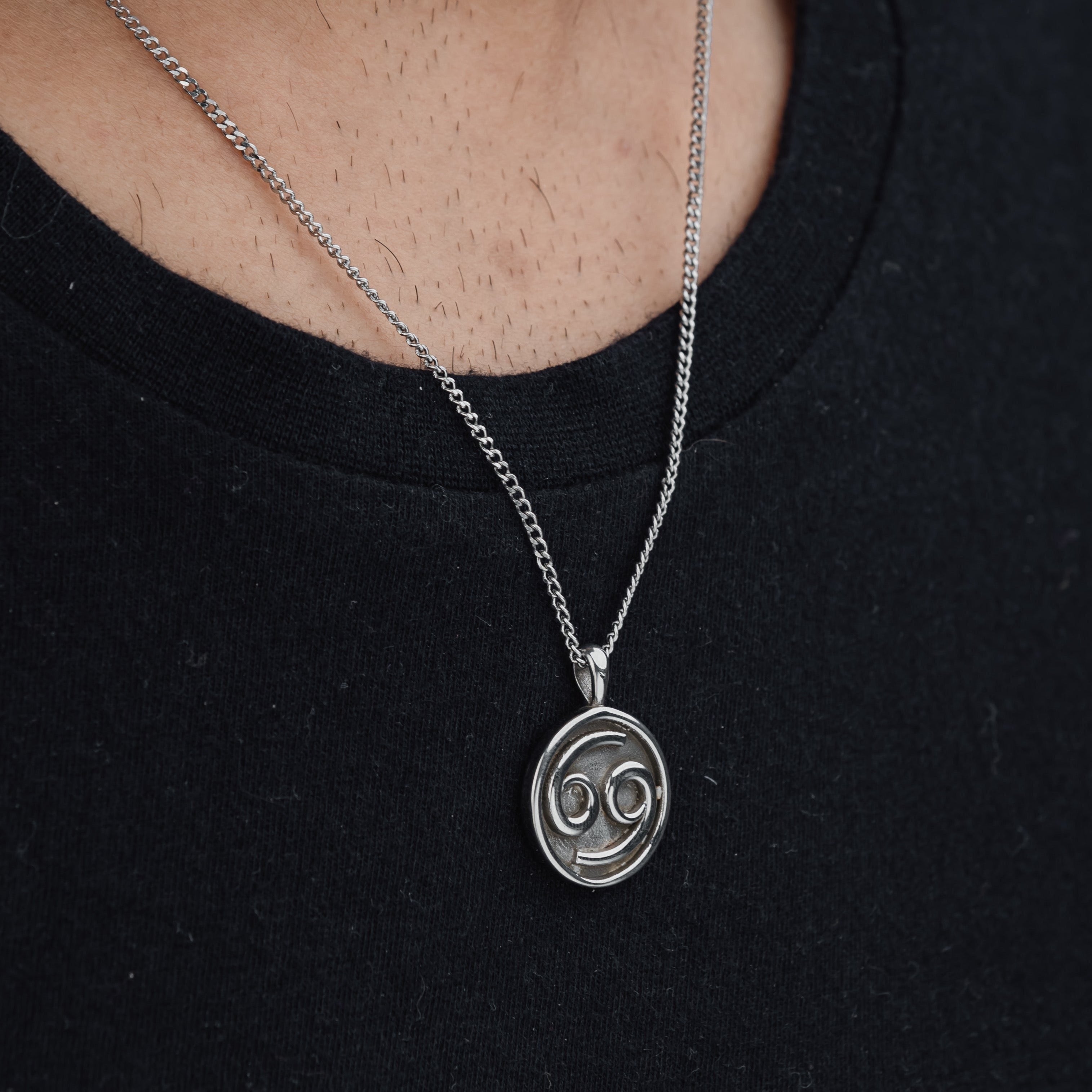 CANCER (SILVER) Pendant+ Chain