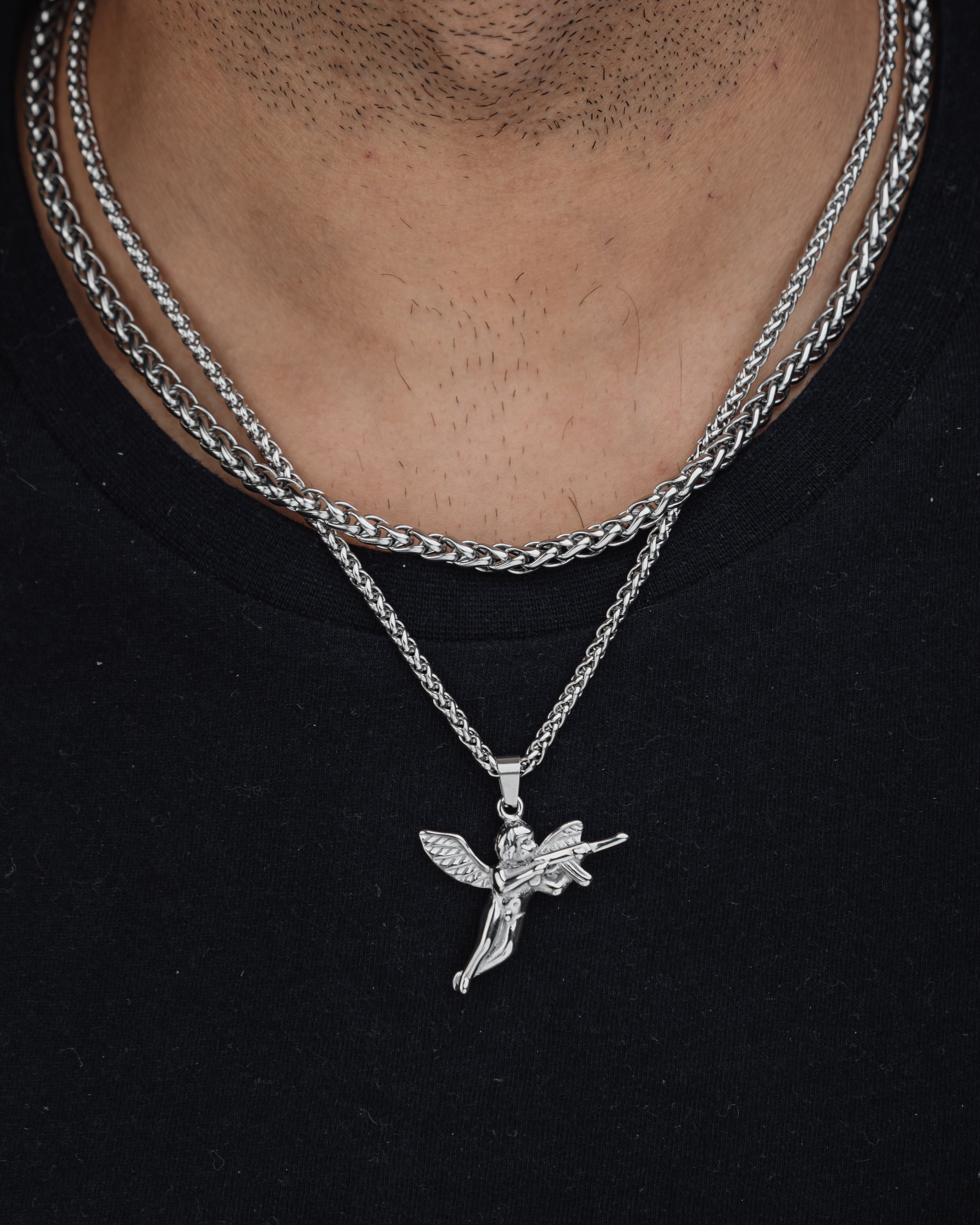 CUPID'S REVENGE (SILVER) Pendant+ Chain