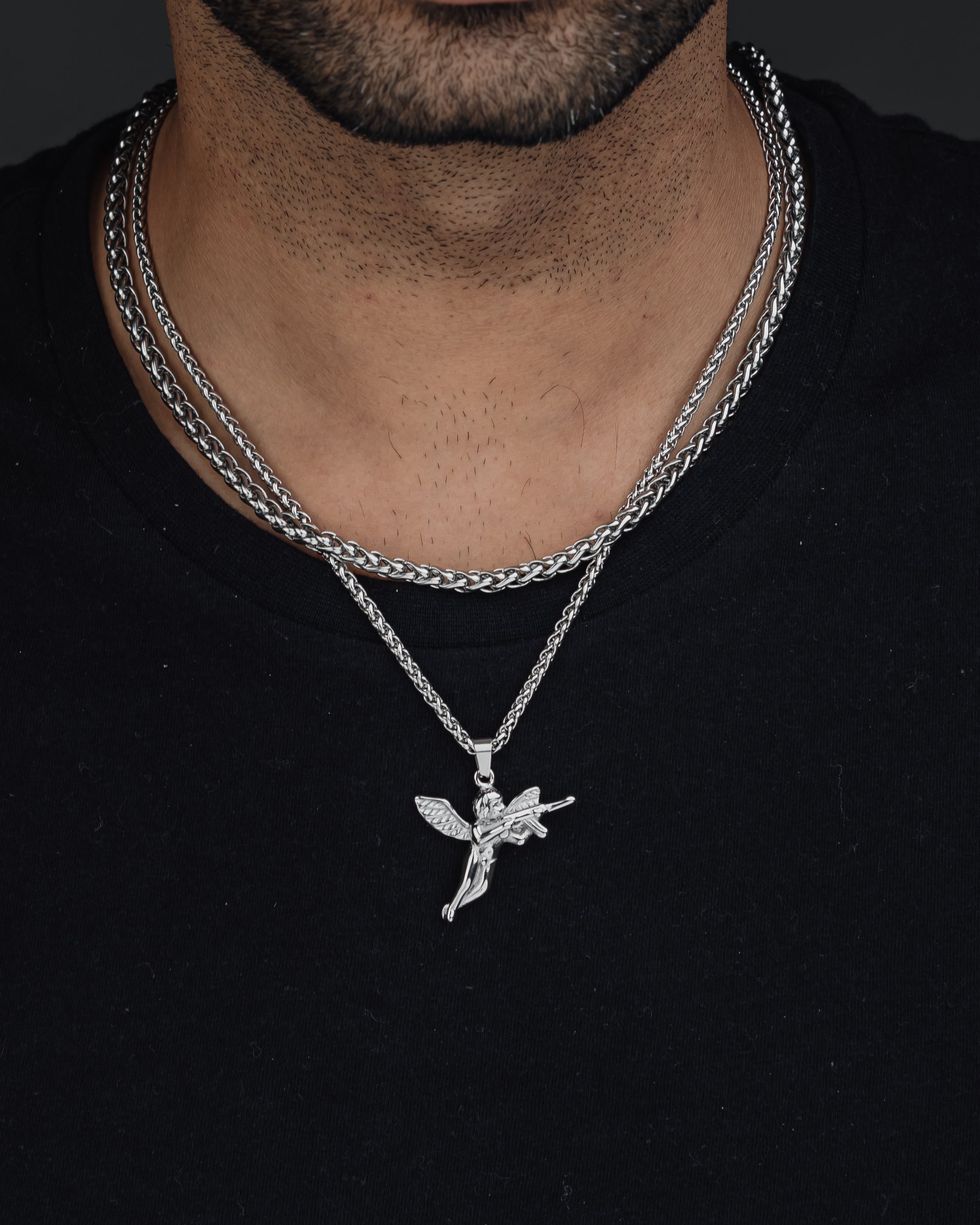 CUPID'S REVENGE (SILVER) Pendant+ Chain