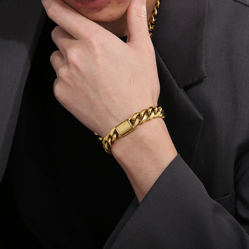 Titanium Steel 18K Gold Plated - 12MM