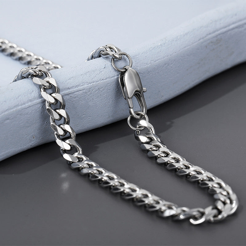 Men’s Chain and Bracelet - 7 mm - 18k Gold Plated