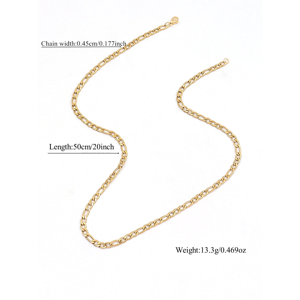 mens figaro chain - 4.5mm