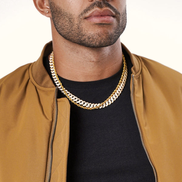 CUBAN ID LINK NECKLACE (GOLD) 11MM