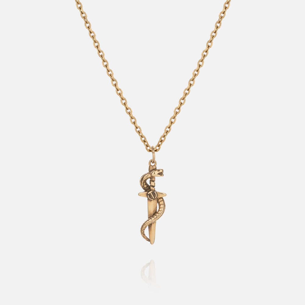 SERPENT (GOLD) PENDANT+CHAIN