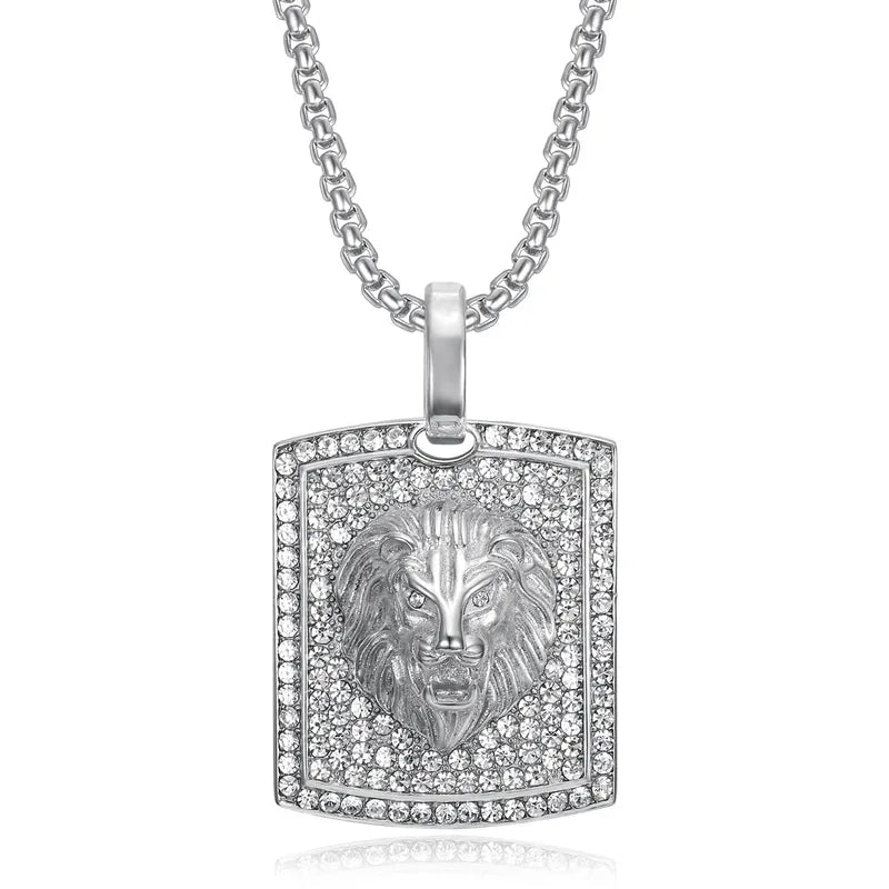 Titanium Lion King (Chain + Pendant) - 18K Gold Plating