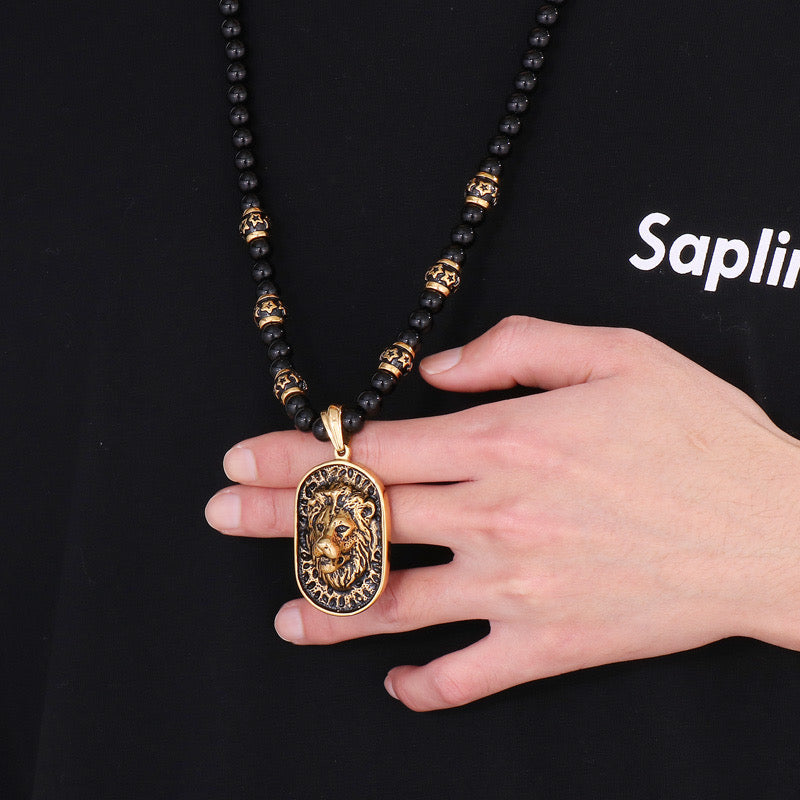 Majestic Lion Bead (Pendant + Chain)