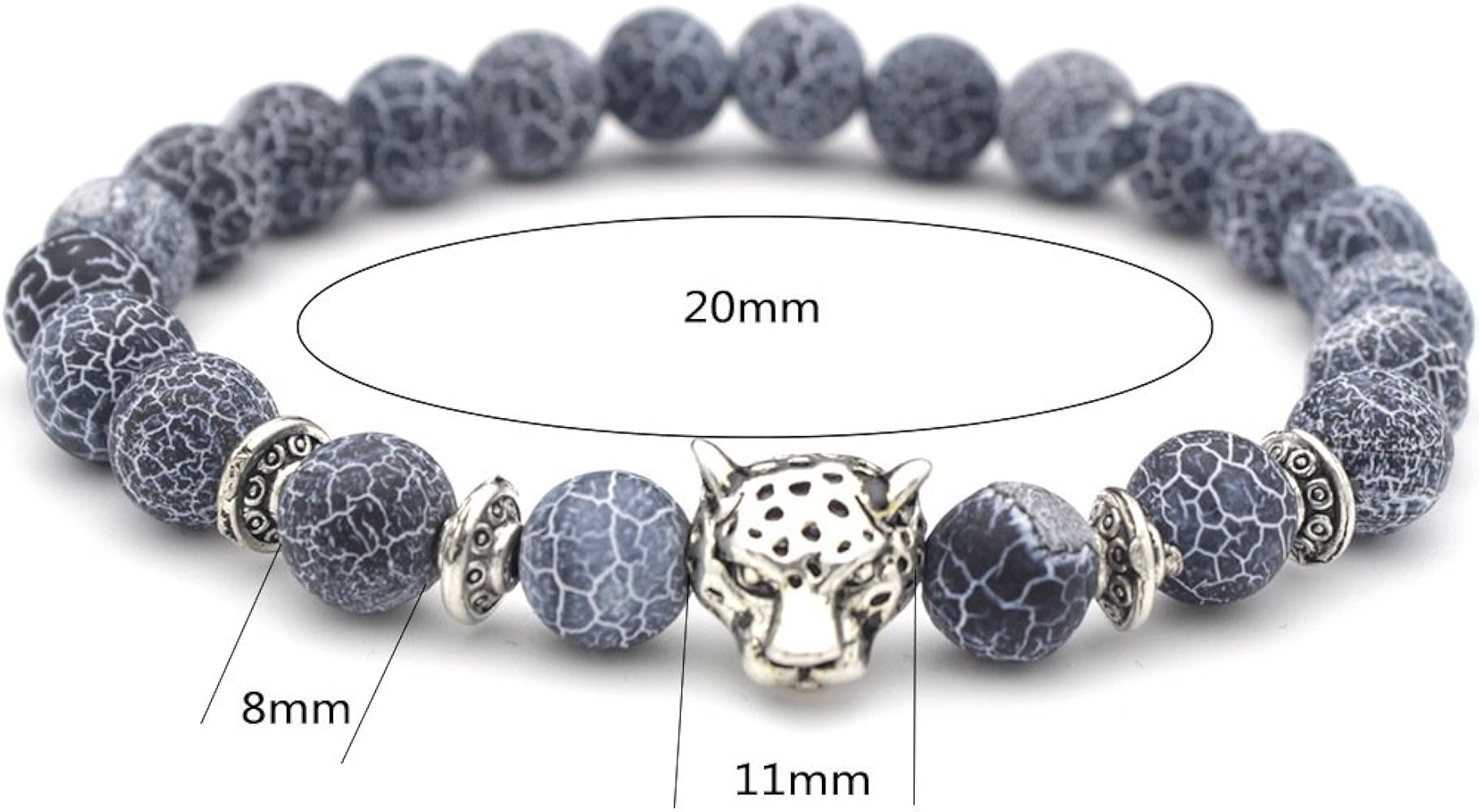 Natural ONYX Bead Leopard Bracelet