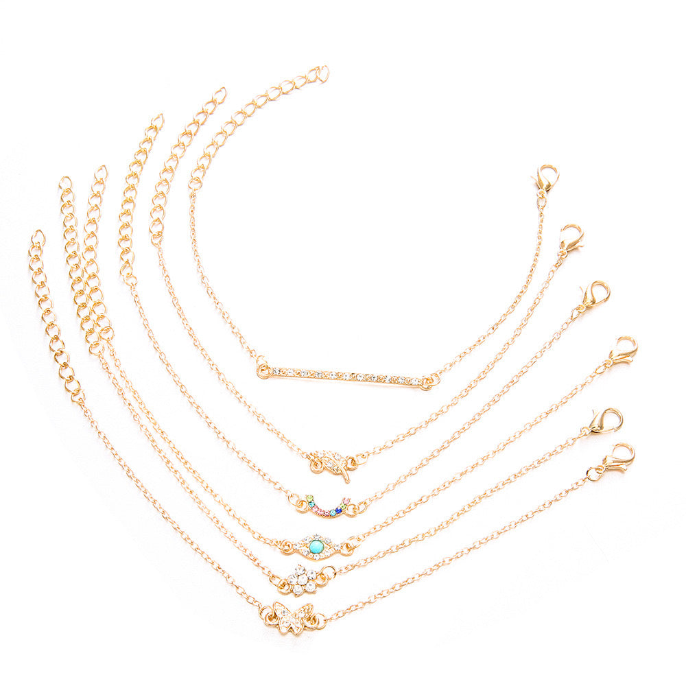 Six-Piece Charm Bracelet Set