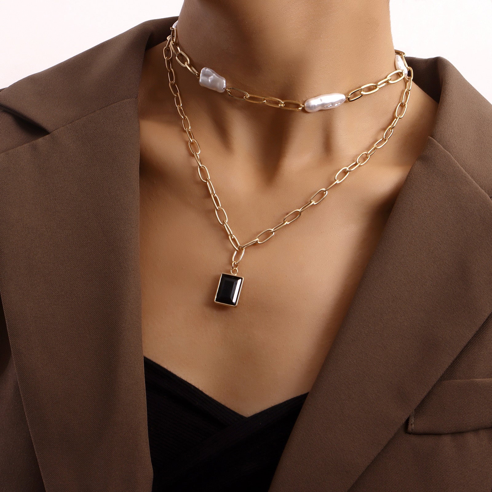 Duo Drape Necklace