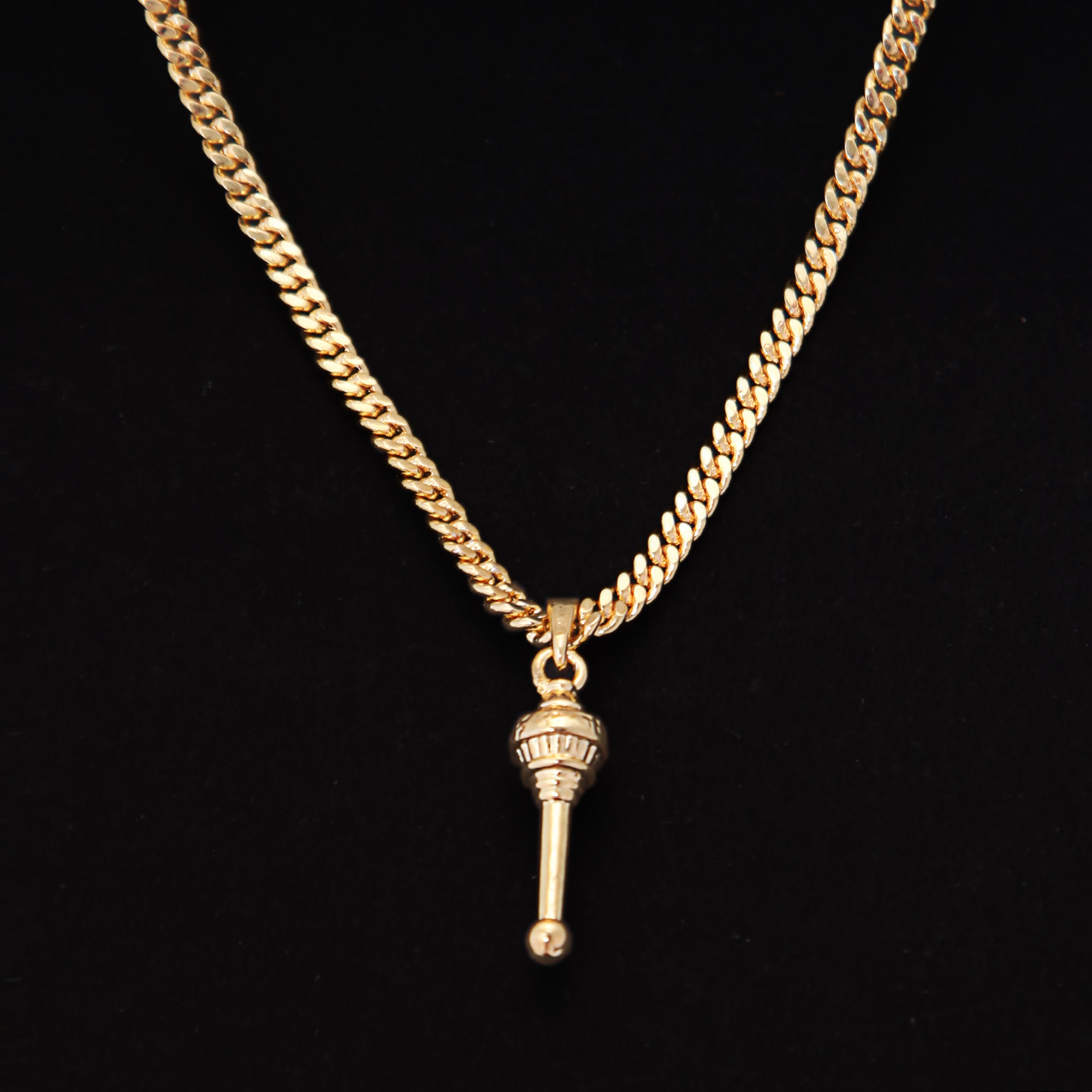 Powerful Hanuman Gadda (Pendant + Chain) - 18k Gold Plated