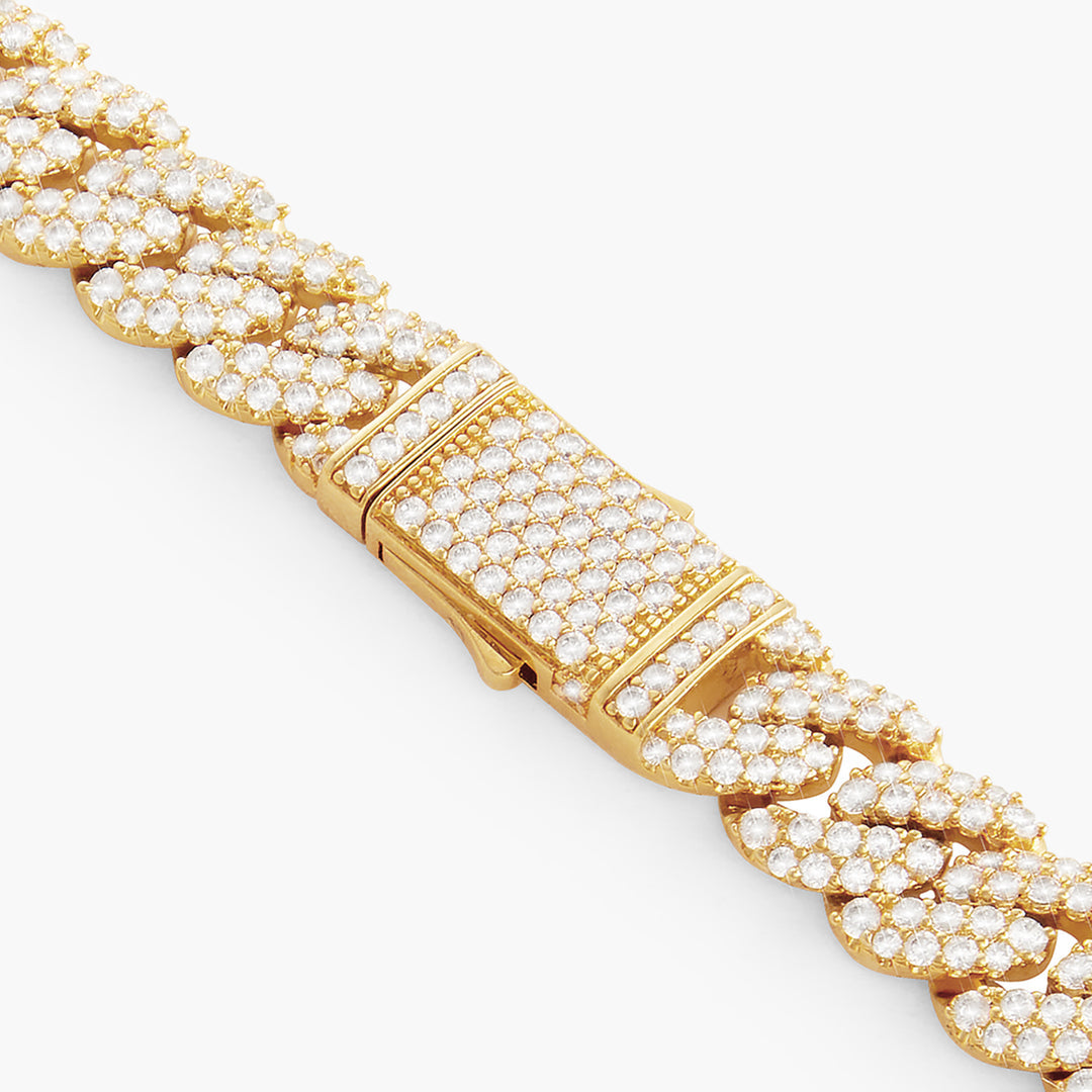 ICED OUT CUBAN BRACELET (GOLD) - 10MM
