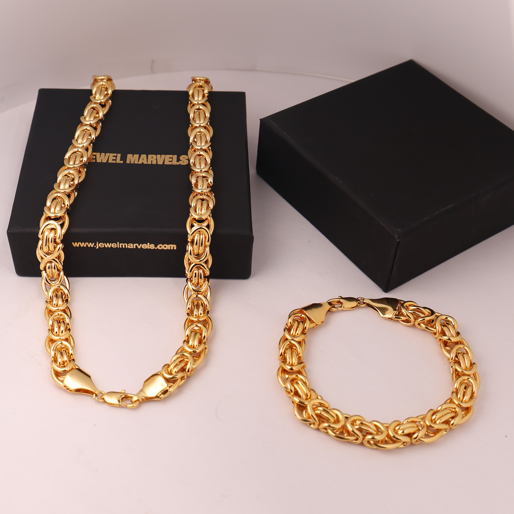Link Chain (18K Gold Plating) - 12 MM