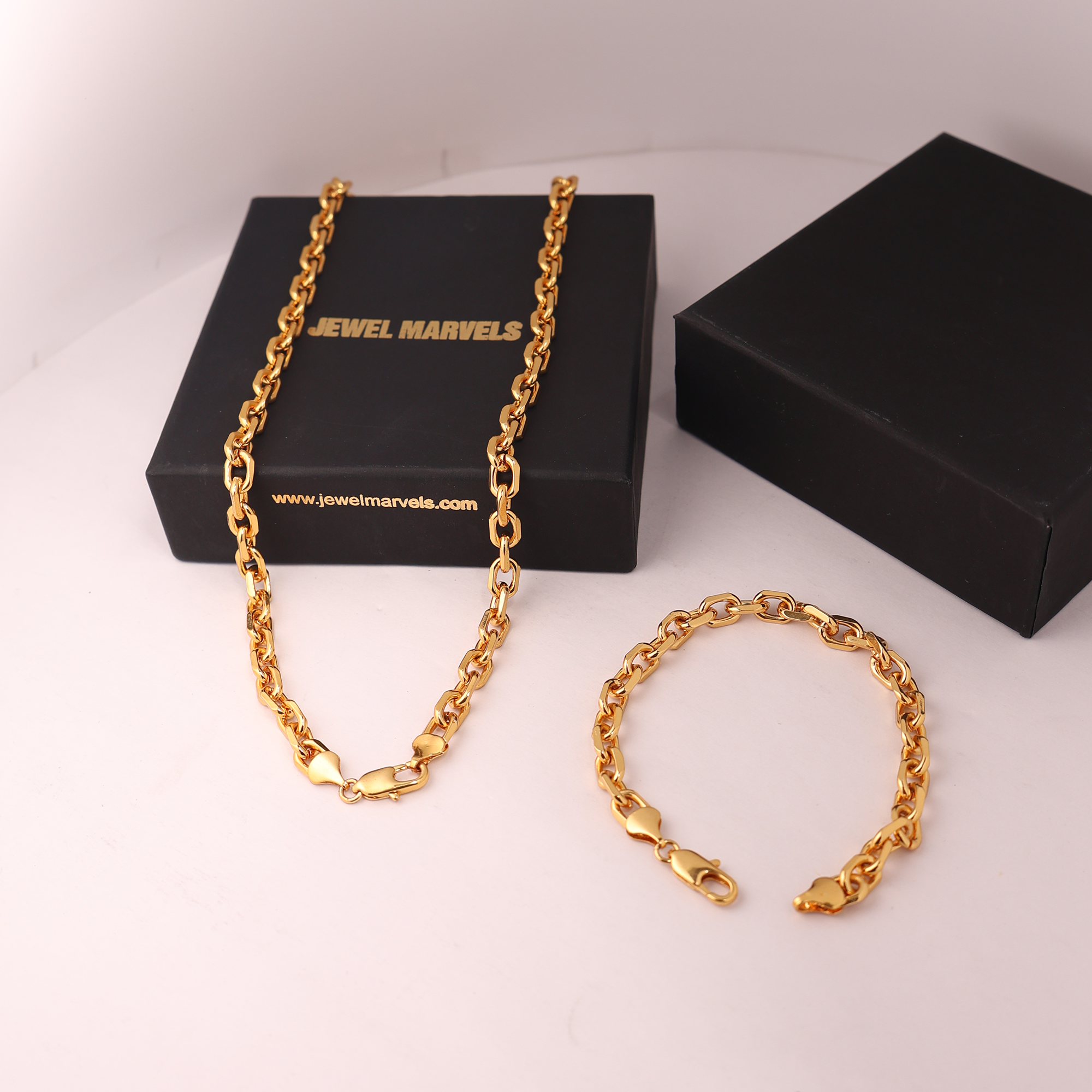 Oval Anchor Chain (18K Gold Plating) - 7 MM