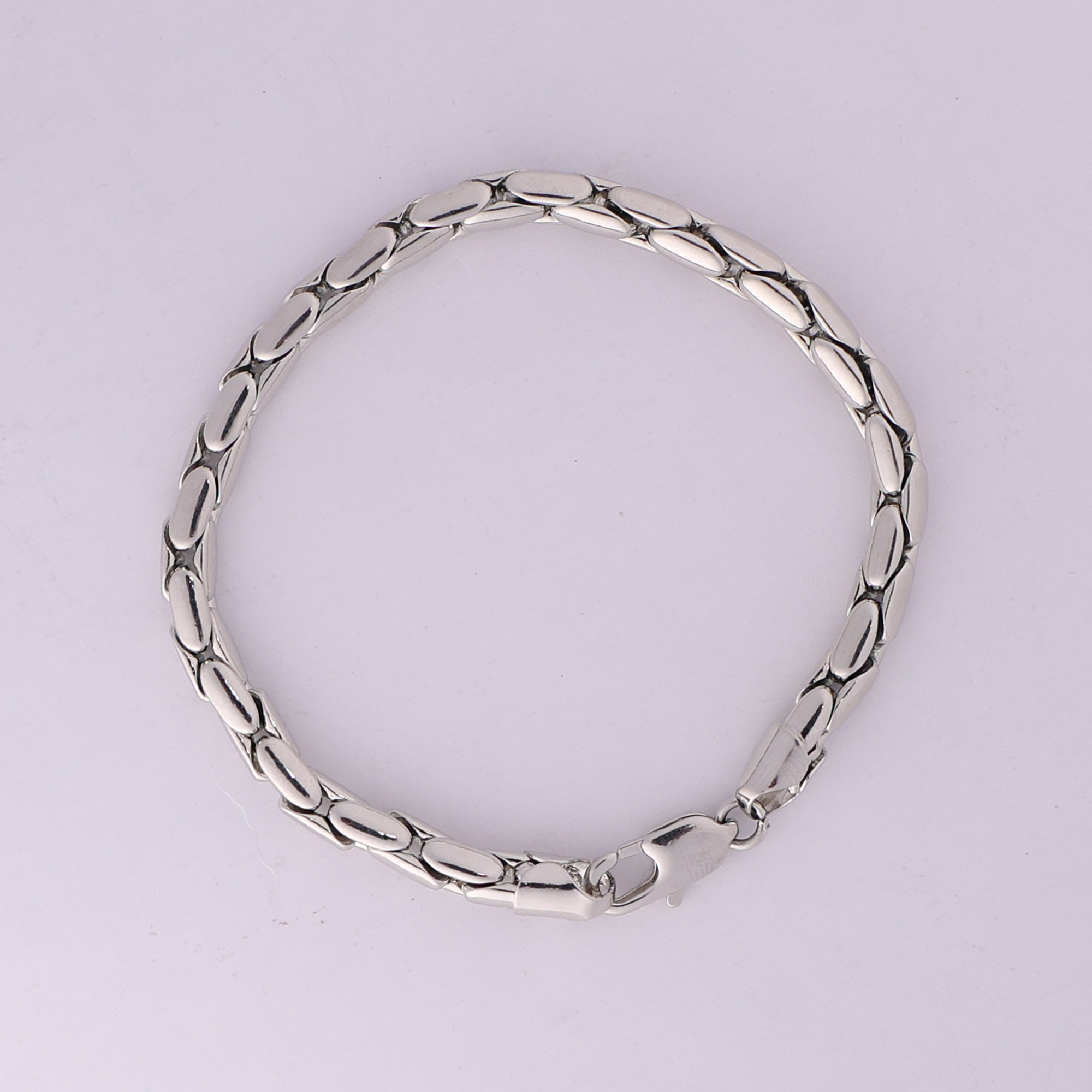 Cobra BRACELET (18K White Gold Rhodium Plating) - 5.5 MM