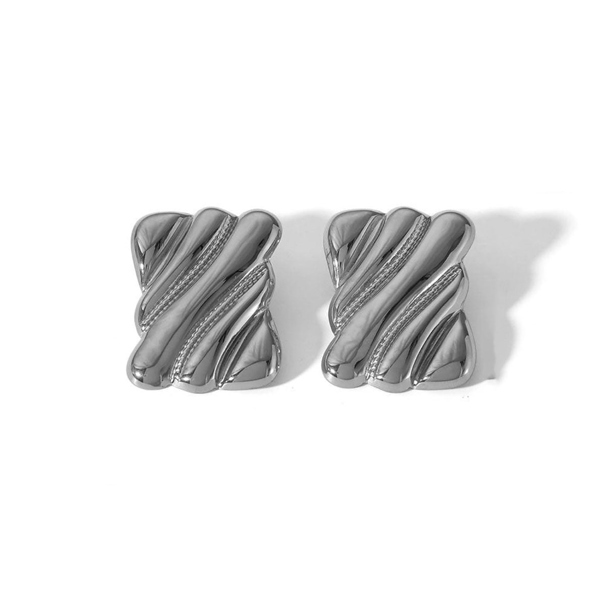 Modern square hoop earrings